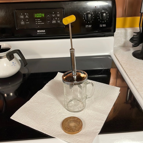 Vintage Pamco Food Nut Chopper Glass Handled Measuring Cup 1 1/2 Cup 12 Ounces - Picture 2 of 10